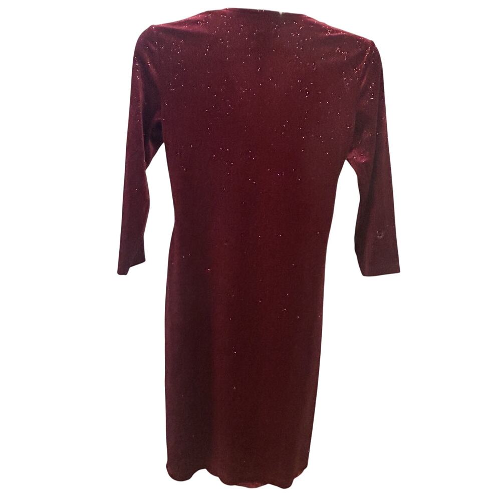 NWT Anne Klein Red Glitter Dress size 4 - Picture 3 of 5